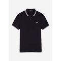 Polo Fred Perry Chemise &agrave; double bouts - blanc marine Bleu