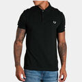 Polo Fred Perry Chemise unie - vert nuit blanc neige