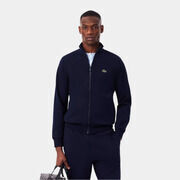 Pull Lacoste Pull en polaire bross&eacute;e avec fermeture &eacute;clair - Marine Bleu