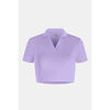 Polo Enorsia Pol� gaufr&eacute; &agrave; col en V et coupe courte Violet