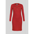 Robe courte Enorsia Robe mini jersey &agrave; fermeture &eacute;clair devant Rouge Grenoble