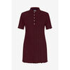 Robe courte Enorsia Polos &agrave; c&ocirc;tes textur&eacute;s coupe slim Rouge