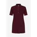 Robe courte Enorsia Polos &agrave; c&ocirc;tes textur&eacute;s coupe slim Rouge Grenoble