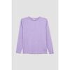T-shirt Enorsia Ensemble T-shirt &agrave; C&ocirc;tes et Leggings LS Picoting Violet