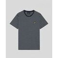 Tee-shirts sur Grenoble : T-shirt Lyle & Scott TS2408V PIQUE BRETON T-SHIRT-W403 DARK NAVY/WHITE