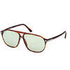Lunettes de soleil Tom Ford FT1026 BRUCE Lunettes de soleil, Havana/Vert, 61 mm