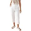Pantalon Daxon by - Pantacourt avec &eacute;lasthanne Blanc