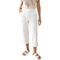 Pantalons sur Grenoble : Pantalon Daxon by - Pantacourt avec &eacute;lasthanne Blanc