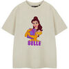 T-shirt enfant Disney Belle T-shirt &agrave; manches courtes Beige