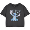 T-shirt Disney College Crop T-shirt court &agrave; manches courtes Gris
