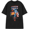 Tee-shirts sur Grenoble : T-shirt Marvel Comic Captain Captain America T-shirt &agrave; manches courtes Noir