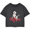 T-shirt Betty Boop Leg T-shirt court &agrave; manches courtes Gris