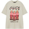 T-shirt Coca-Cola Sold Here Ice Cold T-shirt &agrave; manches courtes Beige