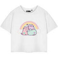Tee-shirts sur Grenoble : T-shirt Pusheen Rainbow T-shirt court &agrave; manches courtes Blanc