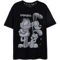 Tee-shirts sur Grenoble : T-shirt Garfield Greyscale T-shirt &agrave; manches courtes Noir