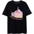 Tee-shirts sur Grenoble : T-shirt Pusheen Let's Pawty T-shirt &agrave; manches courtes Noir