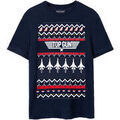 Tee-shirts sur Grenoble : T-shirt Top Gun Christmas Fairisle T-shirt &agrave; manches courtes Bleu