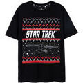 Tee-shirts sur Grenoble : T-shirt Star Trek Christmas Fairisle T-shirt &agrave; manches courtes Noir