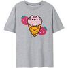 T-shirt Pusheen Ice Cream T-shirt &agrave; manches courtes Gris
