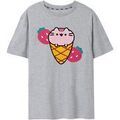 Tee-shirts sur Grenoble : T-shirt Pusheen Ice Cream T-shirt &agrave; manches courtes Gris