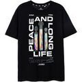 Tee-shirts sur Grenoble : T-shirt Star Trek Peace and Long Life T-shirt &agrave; manches courtes Noir