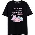 Tee-shirts sur Grenoble : T-shirt Pusheen Take Me To Your Feeder T-shirt &agrave; manches courtes Noir