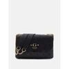 Sac Bandouliere Guess Sac Bandouli&egrave;re Dita Dome Satchel Black Logo Noir