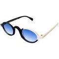 Lunettes sur Grenoble : Lunettes de soleil Xlab Mod&egrave;le St.Elena, coloris Noir-Ivoire/Bleu d&eacute;grad&eacute; Lunette Noir