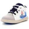 Baskets basses enfant Kickers Kickblace, Bottillons Gar&ccedil;on, Blanc Blanc