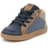 Baskets montantes enfant Aster Woucity, Sneakers Hautes Gar&ccedil;on, Bleu