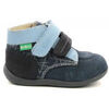 Boots enfant Kickers Bonkro-2, Bottillons Gar&ccedil;on, Bleu