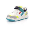 Baskets basses enfant Kickers Kouic, Sneakers Basses Gar&ccedil;on, Blanc Gris Blanc