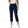 Pantalon Daxon by - Pantacourt en gabardine avec &eacute;lastique Bleu