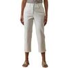 Pantalon Daxon by - Pantacourt en gabardine avec &eacute;lastique Blanc