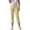 Pantalon Daxon by - Pantacourt en gabardine avec &eacute;lastique Jaune