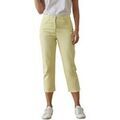 Pantalons sur Grenoble : Pantalon Daxon by - Pantacourt en gabardine avec &eacute;lastique Jaune