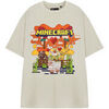 T-shirt Minecraft Heart Animals T-shirt &agrave; manches courtes Beige