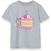 T-shirt enfant Pusheen Let's Pawty T-shirt &agrave; manches courtes Gris
