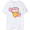 Tee-shirts sur Grenoble : T-shirt Pusheen Ice Cream T-shirt &agrave; manches courtes Blanc