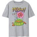 Tee-shirts sur Grenoble : T-shirt Spongebob Squarepants Meow Gary T-shirt &agrave; manches courtes Gris