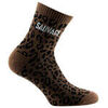 Chaussettes Kindy Socquettes &agrave; messages c&ocirc;tes 3/1 "SAUVAGE" Coton majoritaire Beige