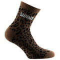 Chaussettes sur Grenoble : Chaussettes Kindy Socquettes &agrave; messages c&ocirc;tes 3/1 "SAUVAGE" Coton majoritaire Beige