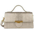 Sac Bandouliere LANCASTER Baguette Croco Ily M Champagne - L&eacute;zard Beige Grenoble