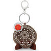 Porte cl&eacute; Kontiki Porte-cl&eacute;s biscuit au chocolat en peluche recycl&eacute;e 9 cm Marron