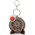 Porte cl&eacute; Kontiki Porte-cl&eacute;s biscuit au chocolat en peluche recycl&eacute;e 9 cm Marron Grenoble