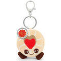 Porte cl&eacute; Kontiki Porte-cl&eacute;s biscuit sabl&eacute; &agrave; la fraise peluche recycl&eacute;e 10 cm Beige Grenoble