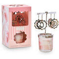D&eacute;coration sur Grenoble : Bougies, diffuseurs Heart And Home Coffret mini bougie et carrousel &eacute;treinte florale Rose Unique. . Maison & D&eacute;co > Bougies, diffuseurs.