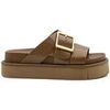 Claquettes PALOMA BARCEL� DEMI COWHIDE BROWN Marron