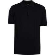 Polo EAX Polo zipp&eacute; en maille Bleu