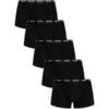 Cale&ccedil;ons HUGO Lot de 5 boxers en coton extensible Noir